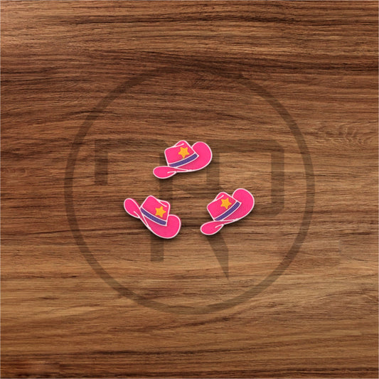 Lil Pink Cowboy/Cowgirl Hat | Kandi Beads | Shoe Charms