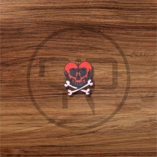Skull Heart | Kandi Beads | Shoe Charms