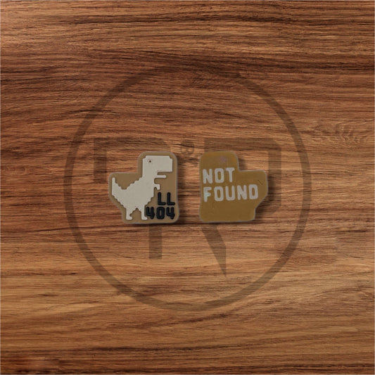 Lost Lands “404 Not Found” Dino Double-Sided | Kandi Beads | Shoe Charms