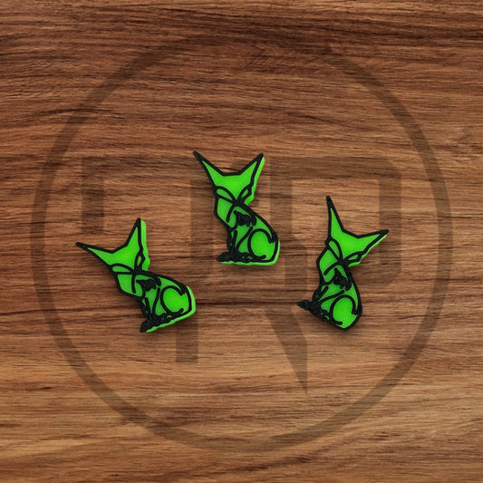 GWN Dark Wobble Kitty | Kandi Beads | Shoe Charms